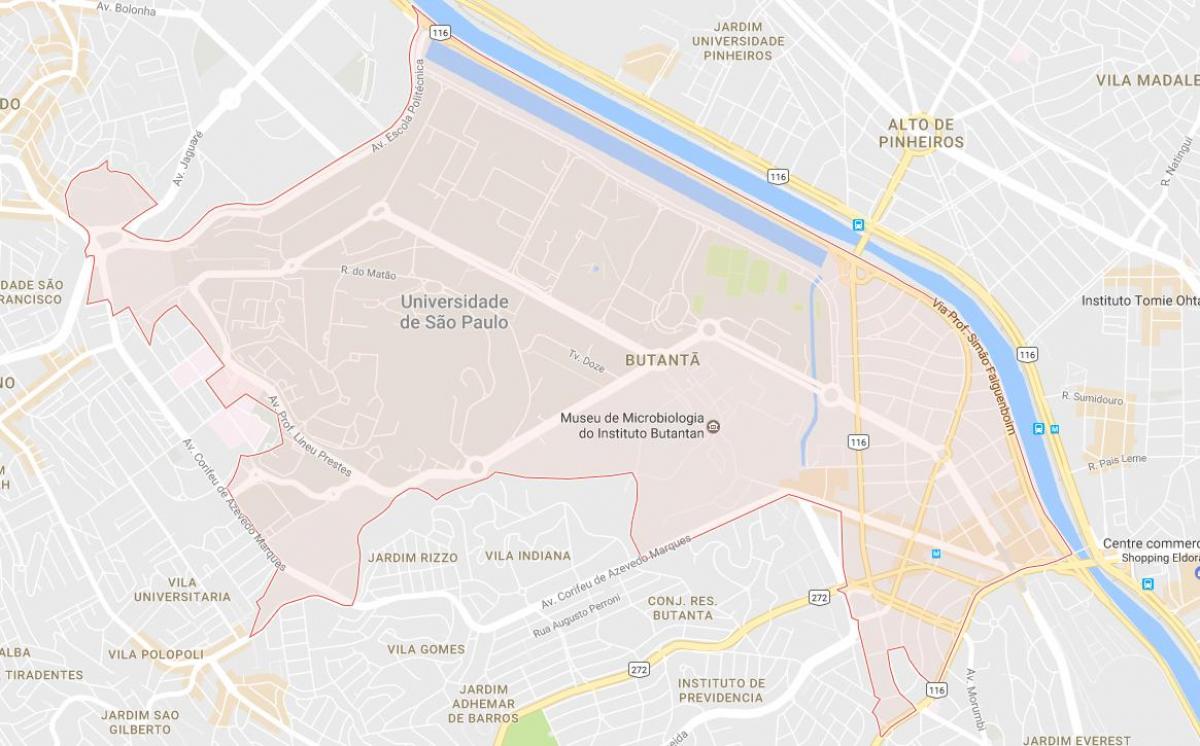 Mapa Butantã Sao Paulo