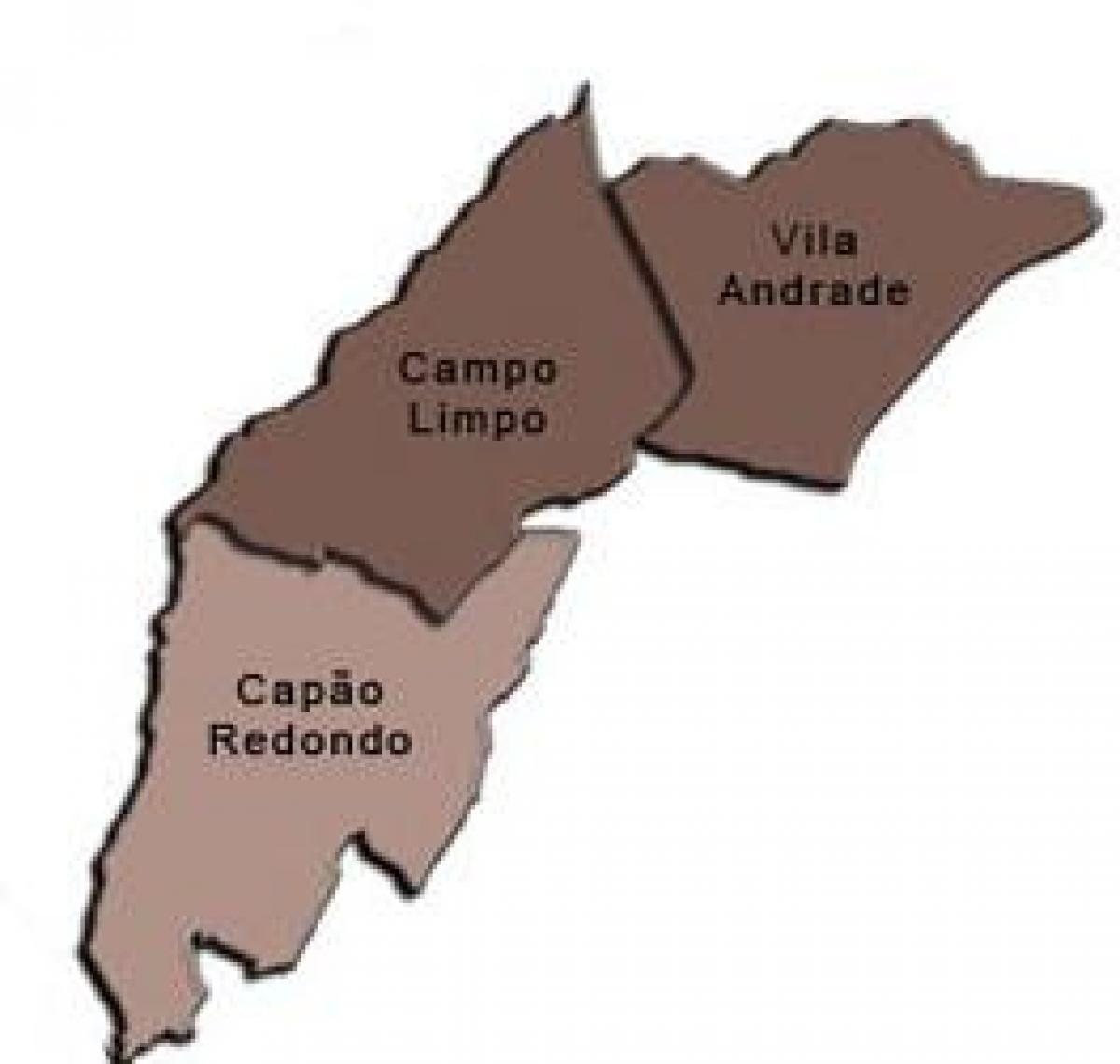 Mapa Campo Limpo sub-prefektúra