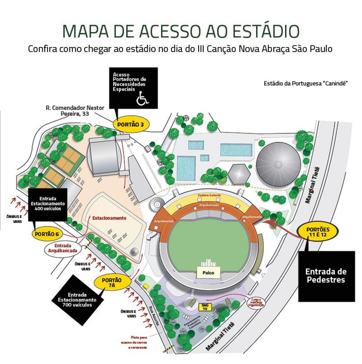 Mapa Canindé štadión