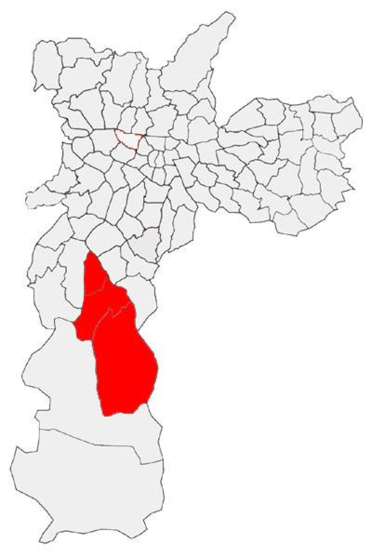 Mapa Capela robiť Socorro sub-prefektúra Sao Paulo