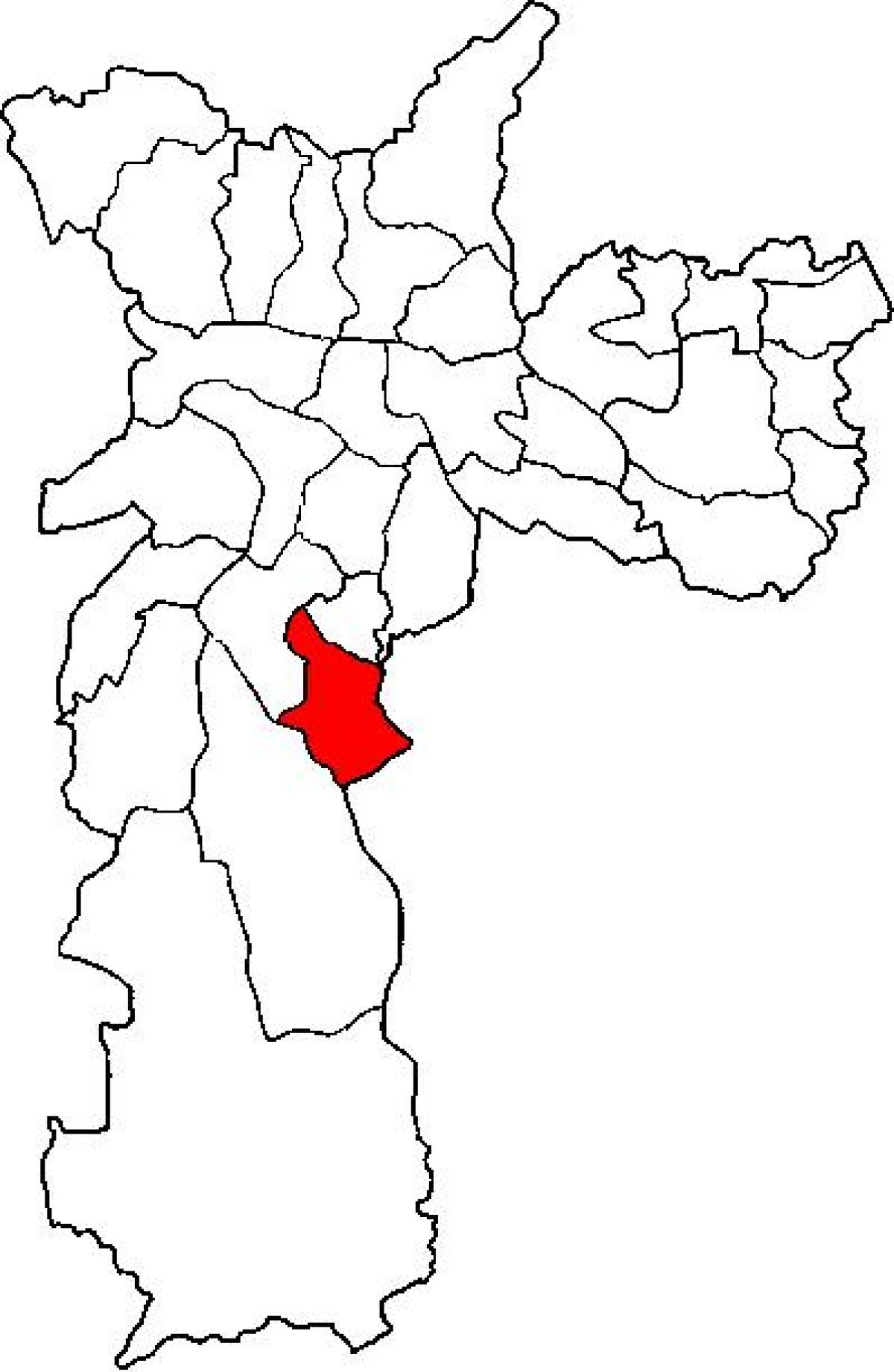 Mapa Cidade Ademar sub-prefektúra Sao Paulo