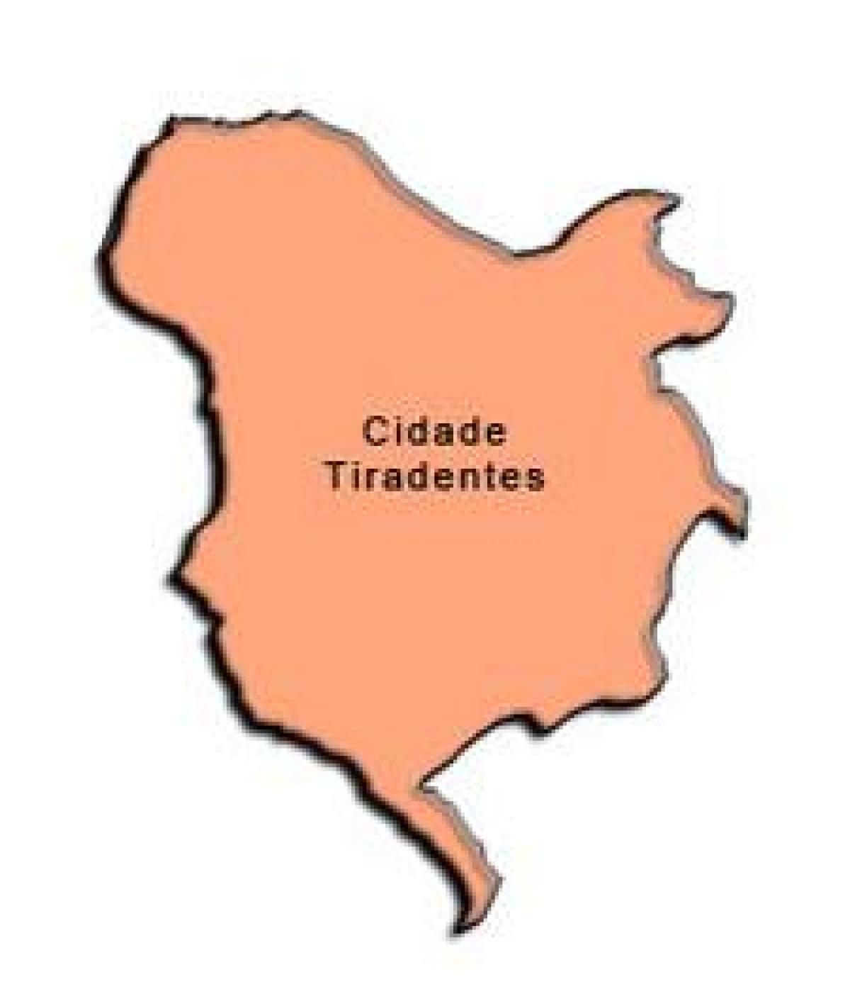Mapa Cidade Tiradentes sub-prefektúra