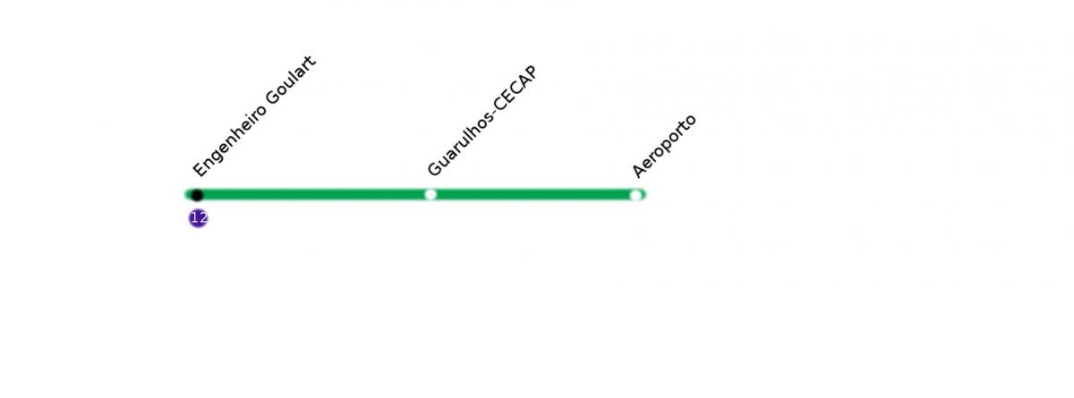 Mapa CPTM São Paulo - Line 13 - Jade