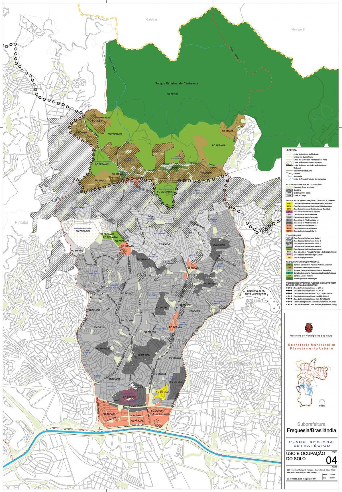 Mapa Freguesia urobiť, Ó São Paulo - záber pôdy