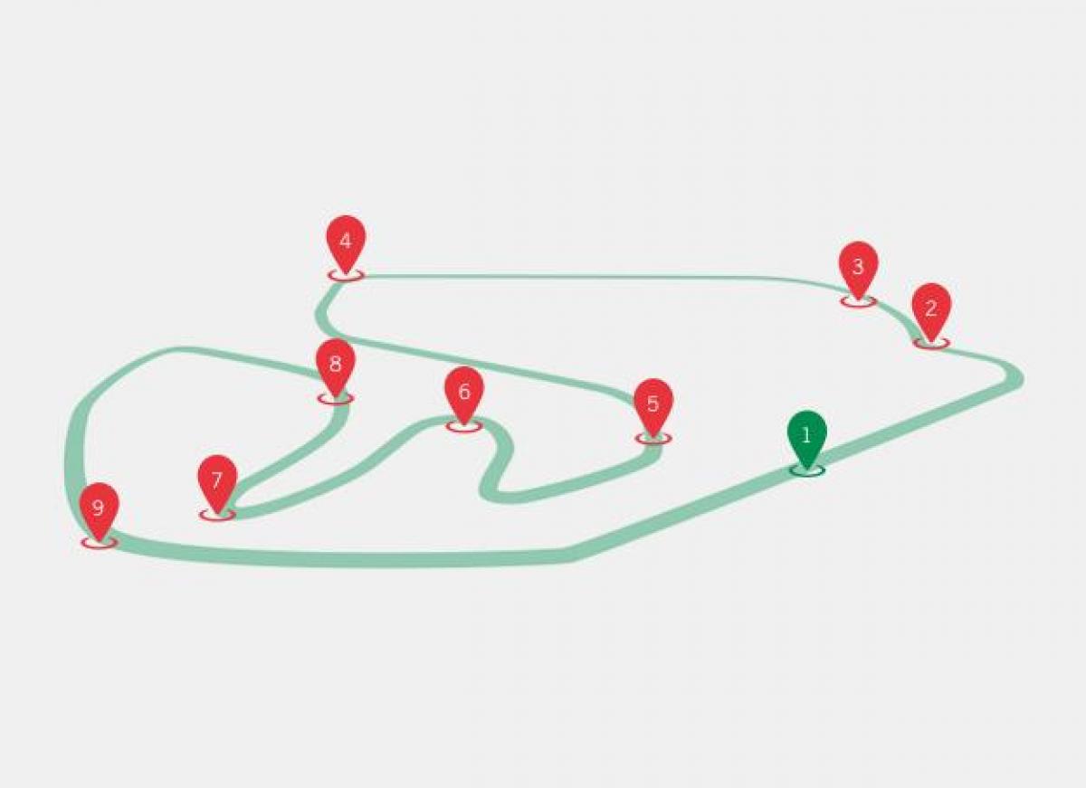 Mapa GP F1 Brazília