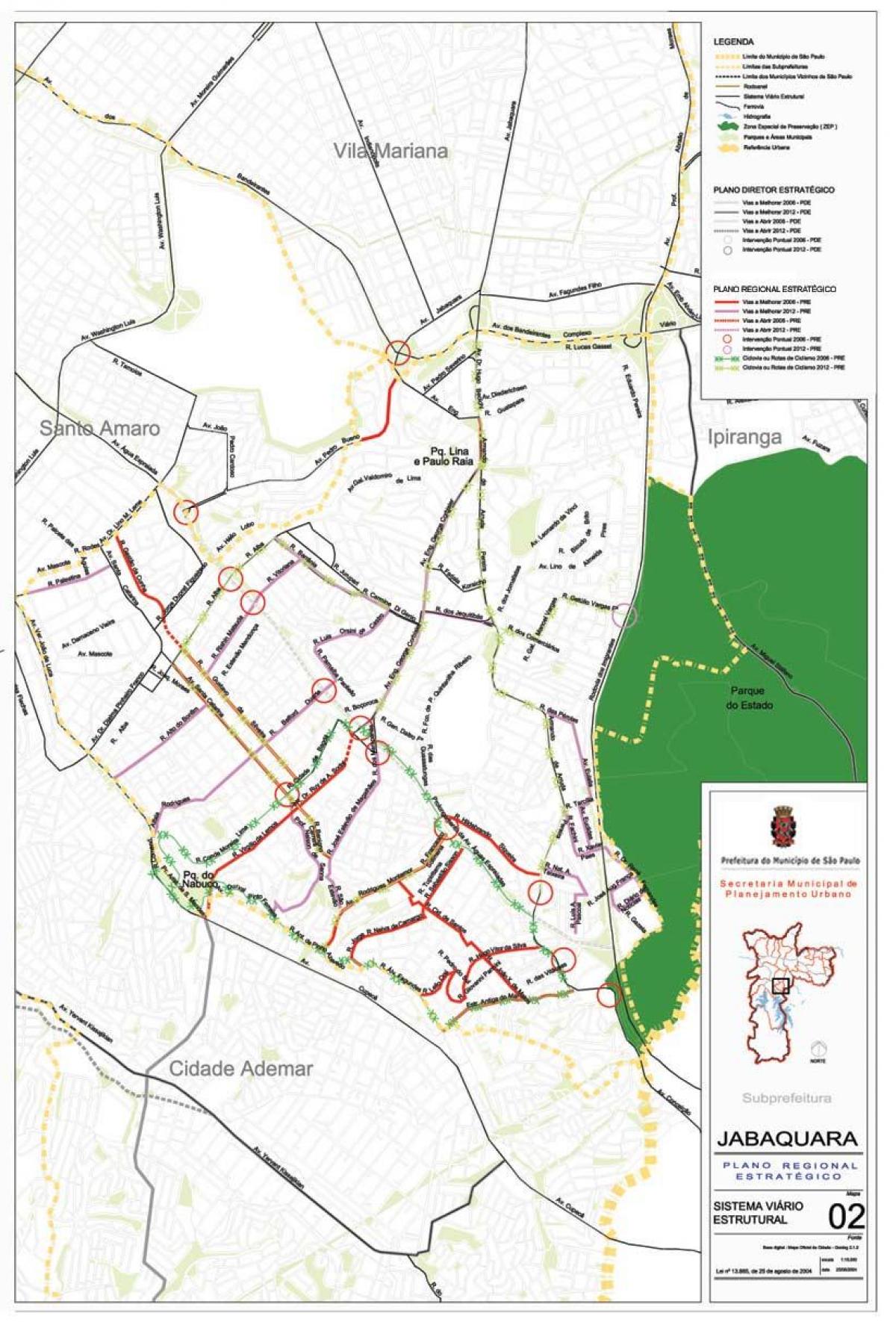 Mapa Jabaquara São Paulo - Cesty