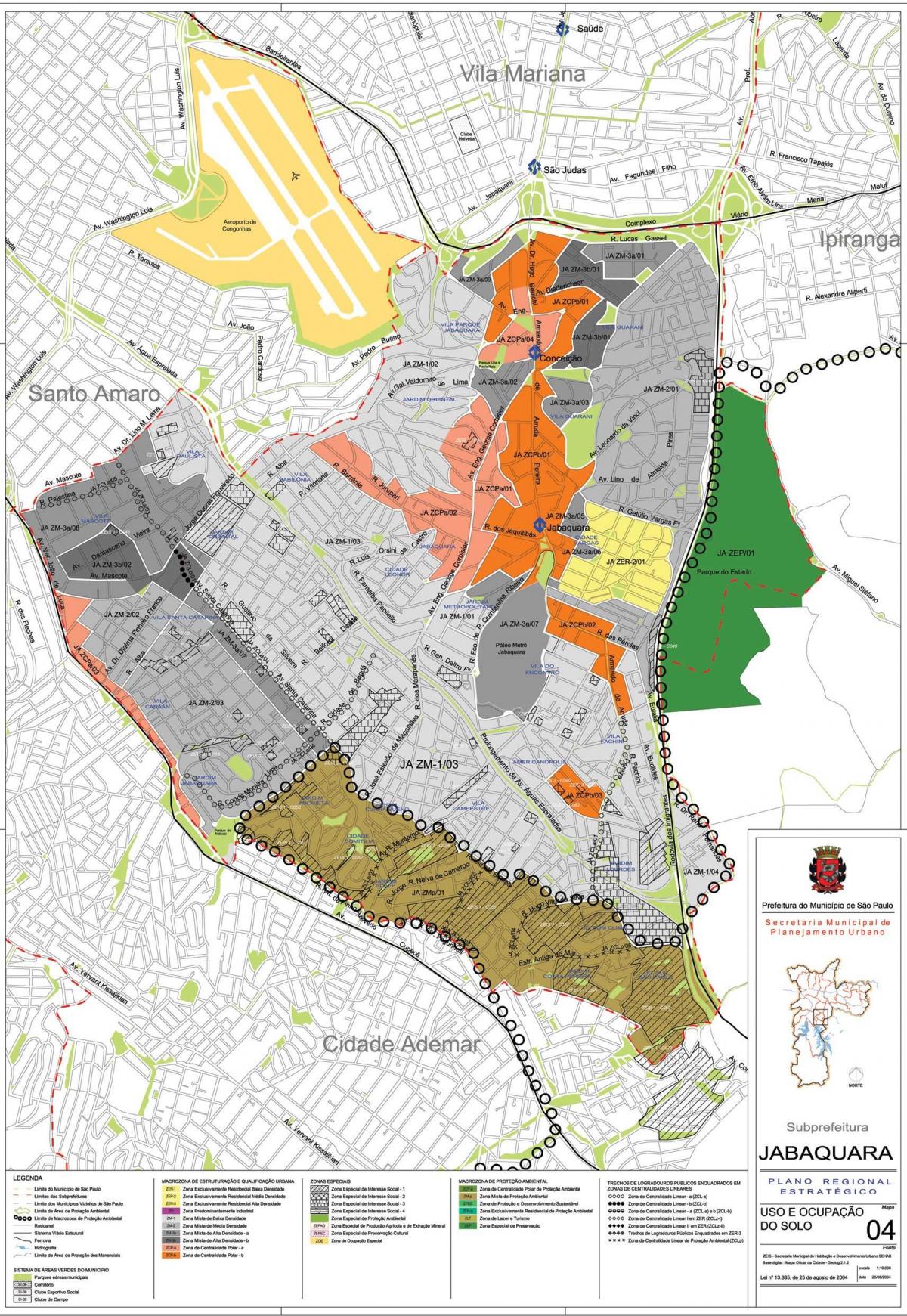 Mapa Jabaquara São Paulo - záber pôdy