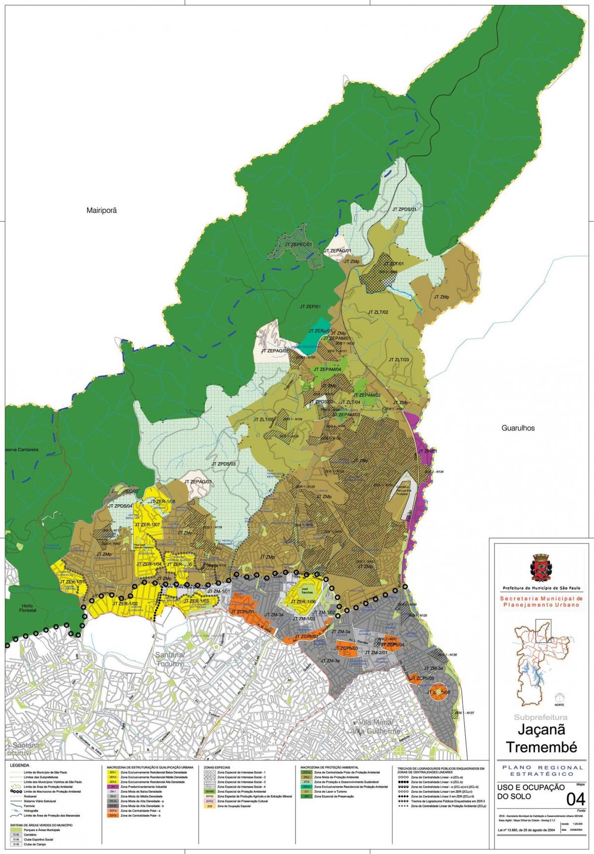 Mapa Jaçanã-Tremembé São Paulo - záber pôdy