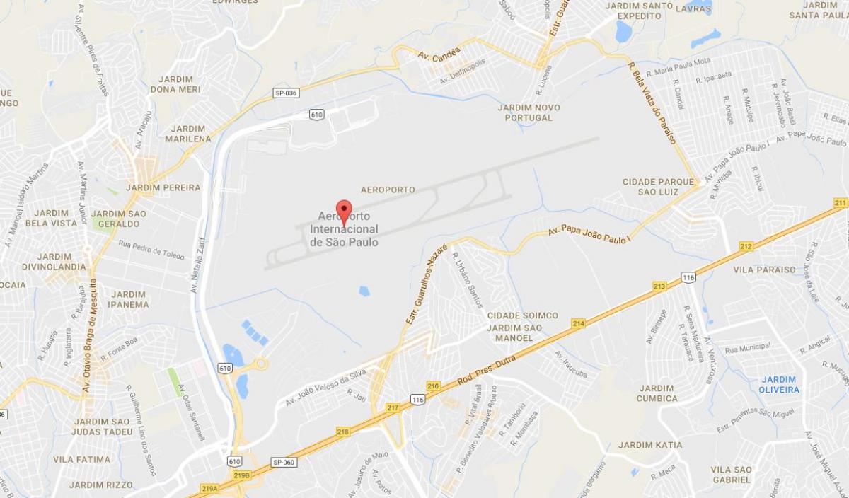 Mapa letisko Guarulhos