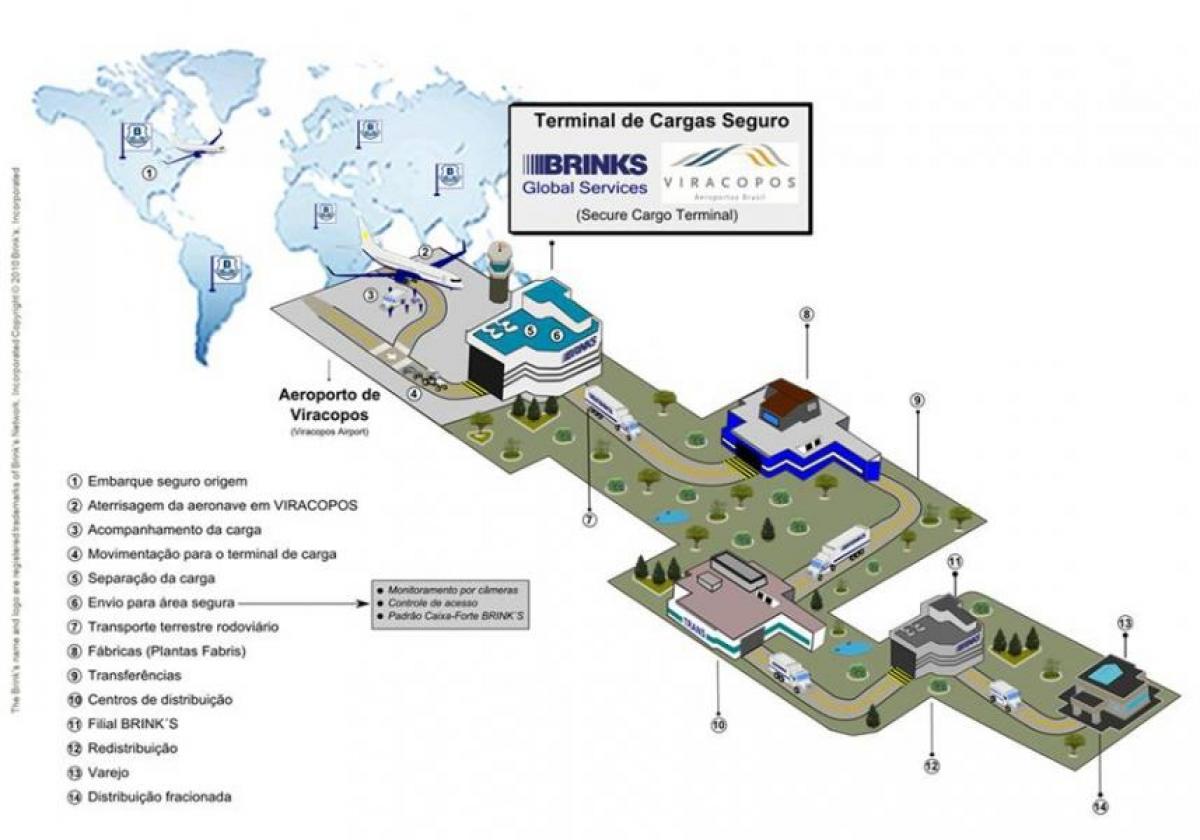 Mapa medzinárodné letisko Viracopos - Terminál vysoká bezpečnosť