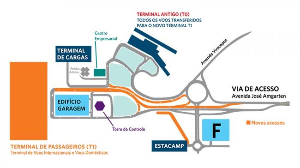 Mapa medzinárodné letisko Viracopos parkovanie