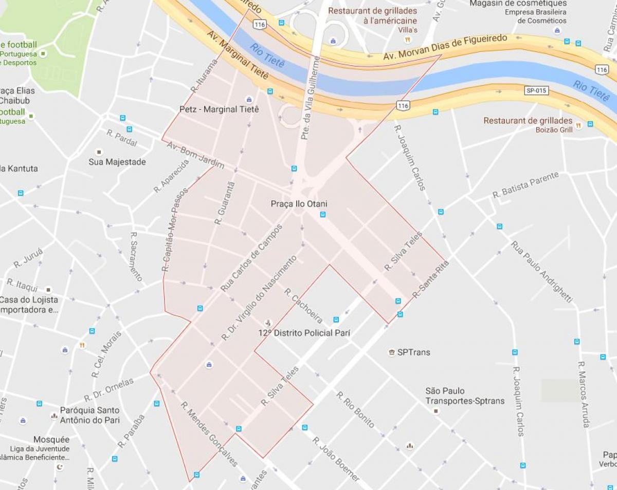 Mapu Paríža Sao Paulo