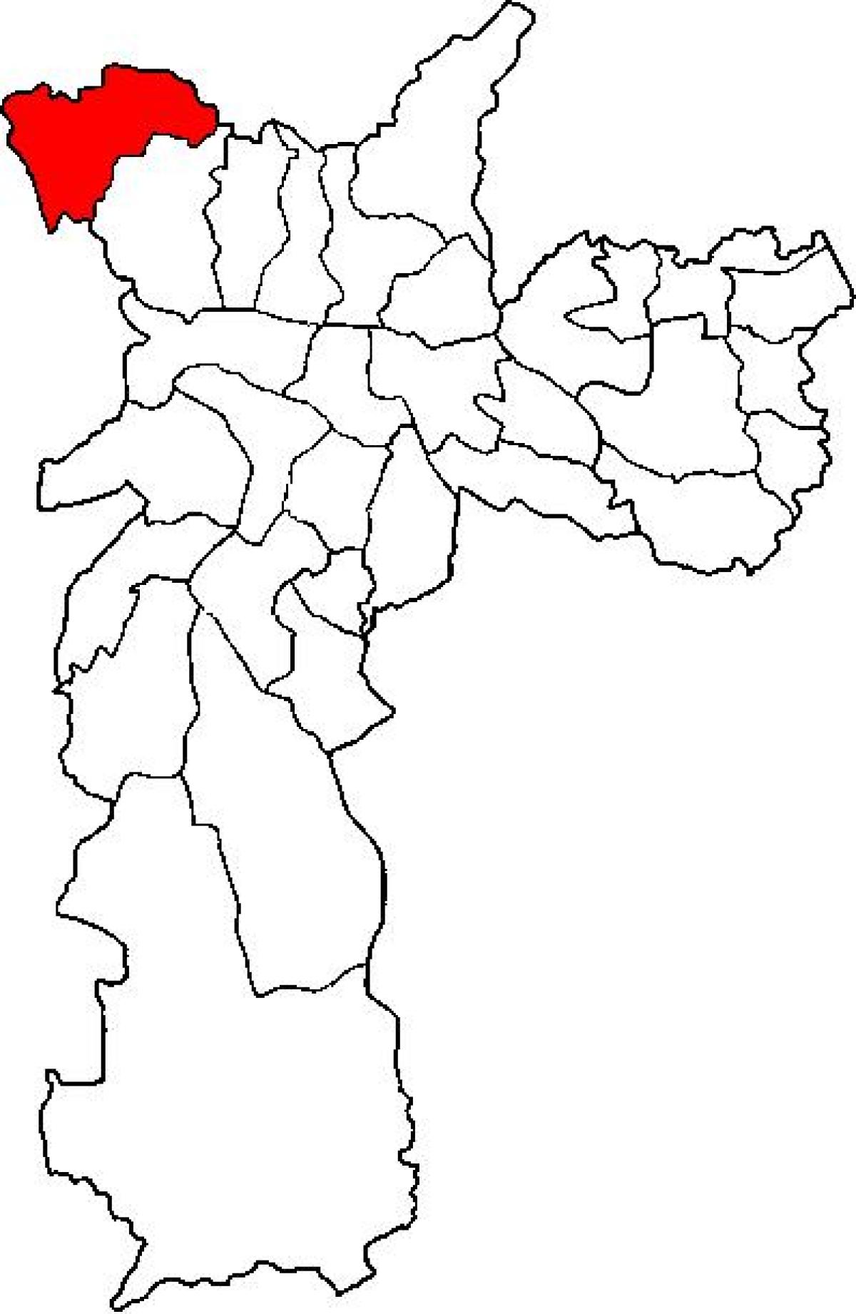 Mapa Perus sub-prefektúra Sao Paulo
