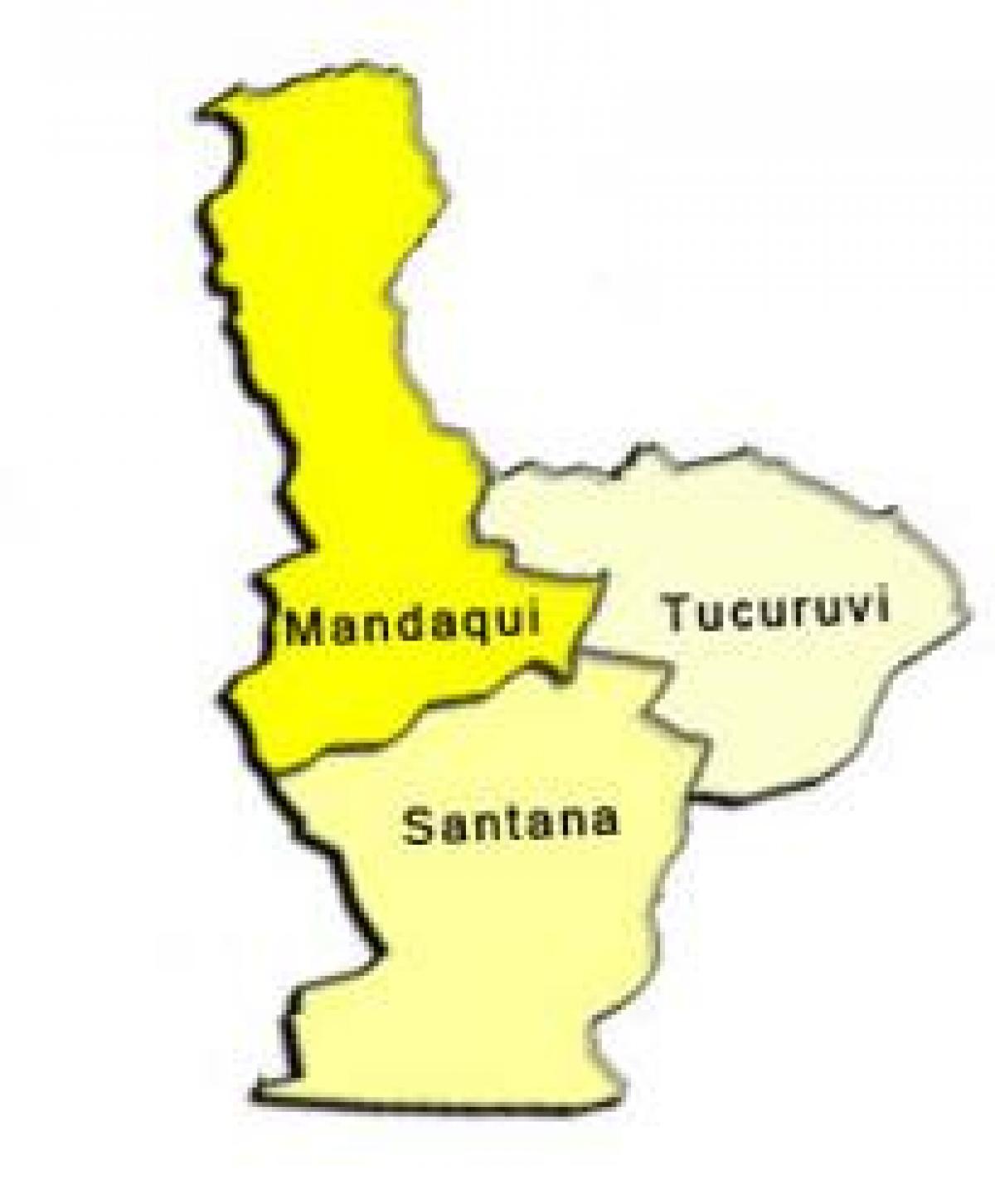 Mapa Santana sub-prefektúra