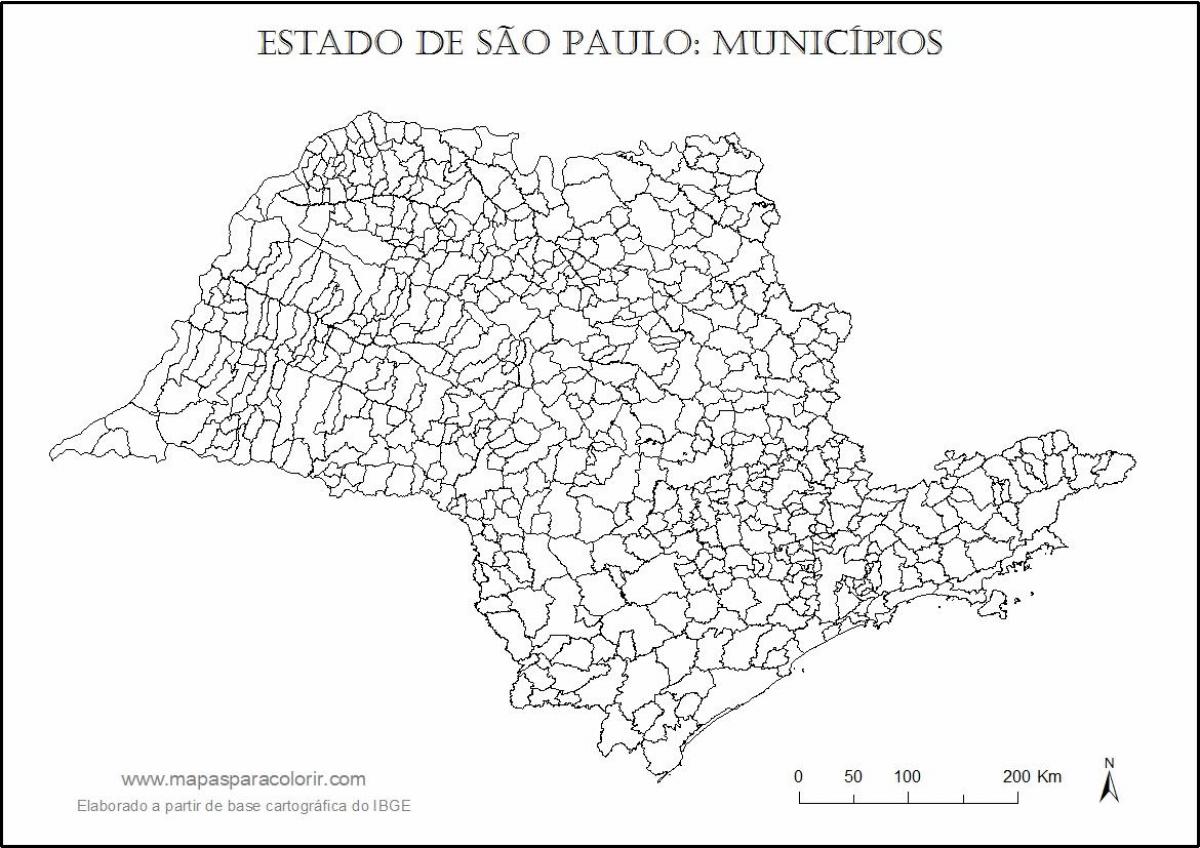 Mapa Sao Paulo panny obce