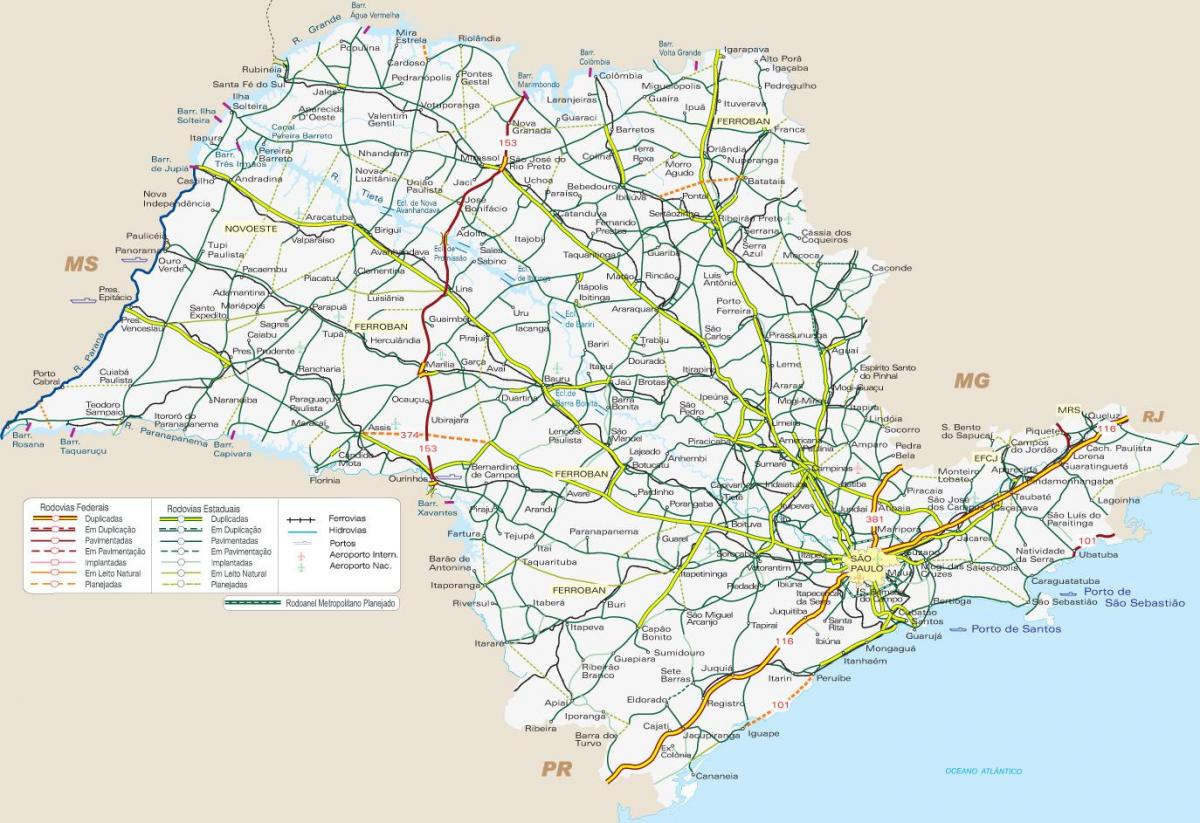 Mapa SP dopravy
