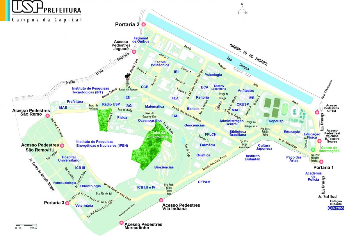 Mapa university of Sao Paulo - USP