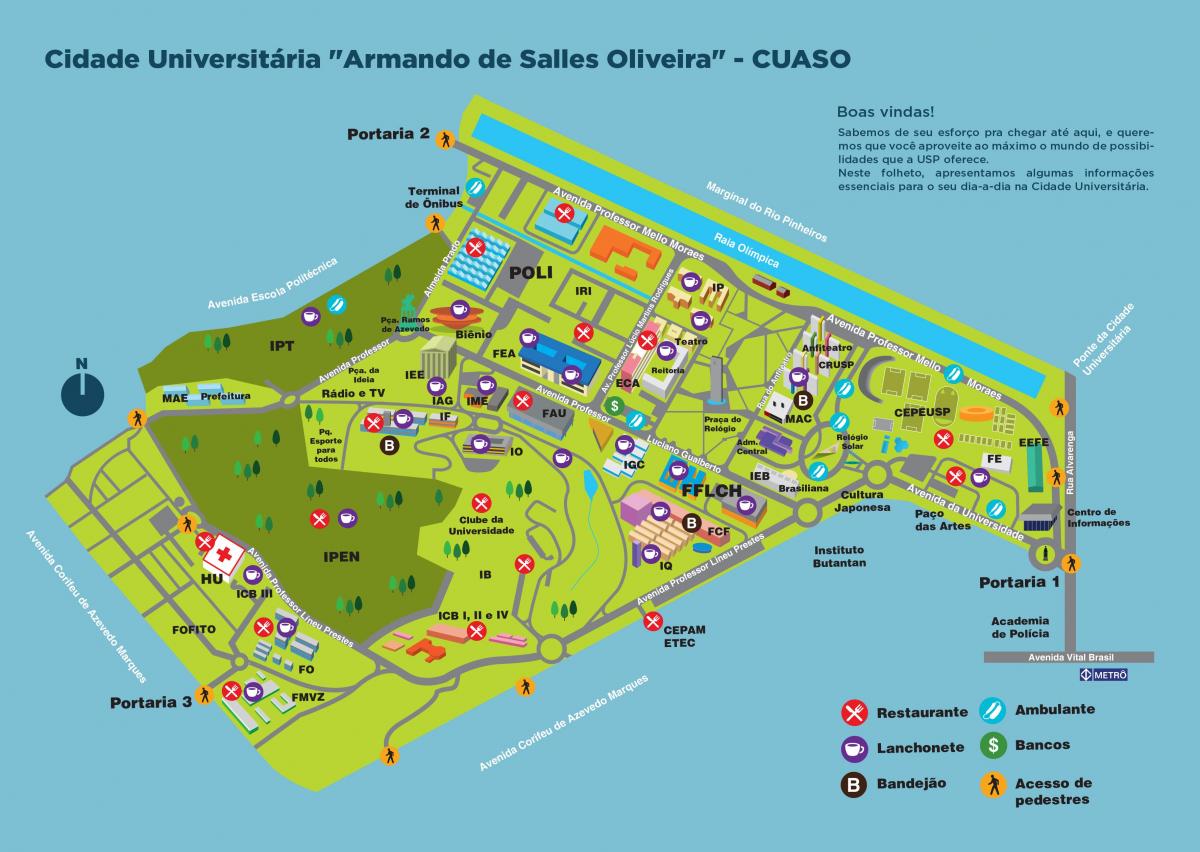 Mapa univerzita Armando de Salles Oliveira - CUASO
