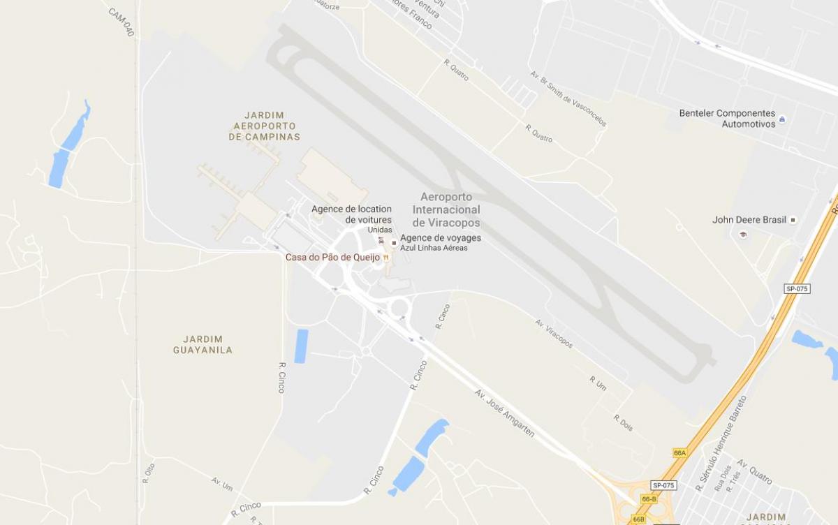 Mapa VCP - Campinas letiska