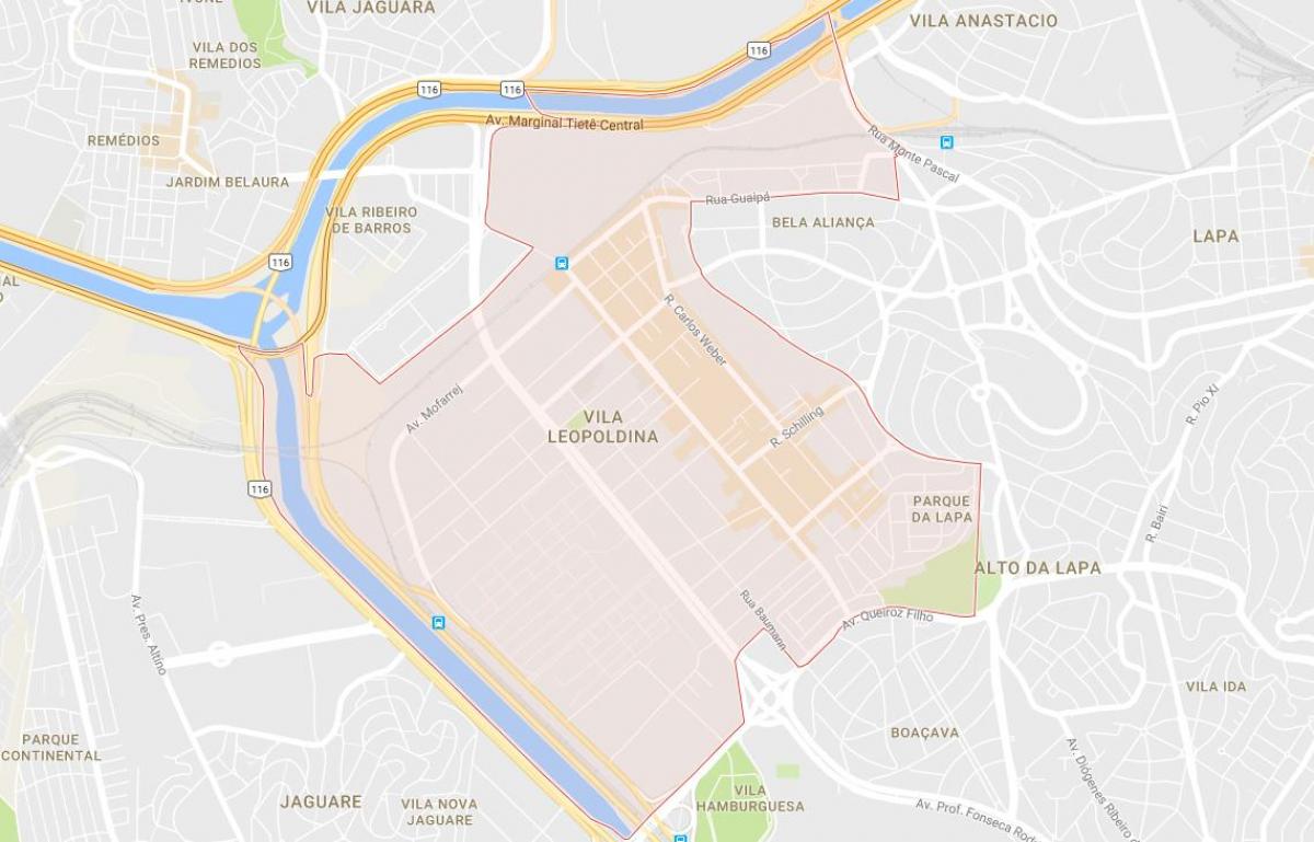 Mapa Vila Leopoldina Sao Paulo