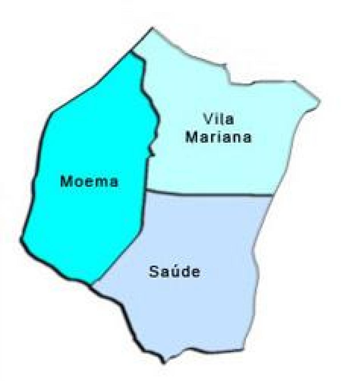 Mapa Vila Mariana sub-prefektúra