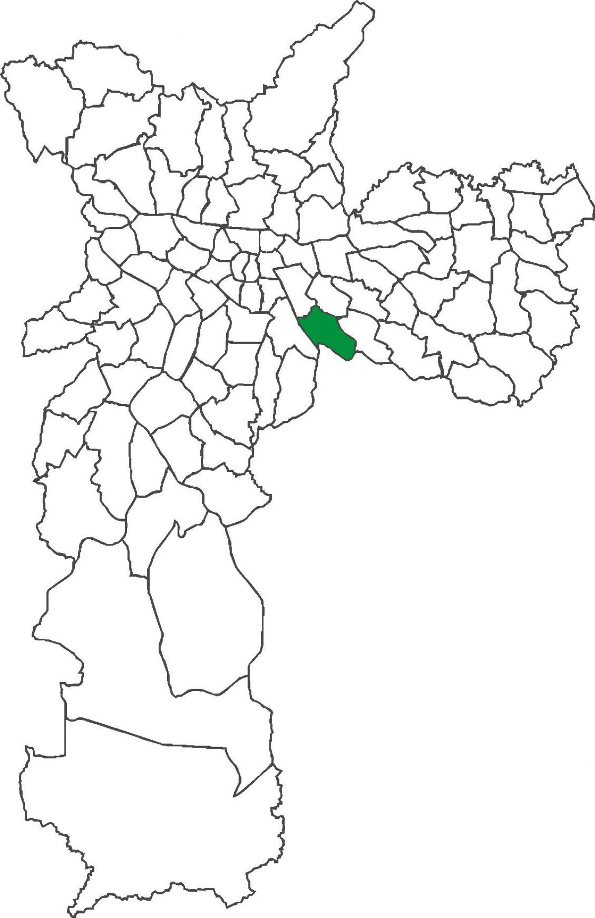 Mapa Vila Prudente okres