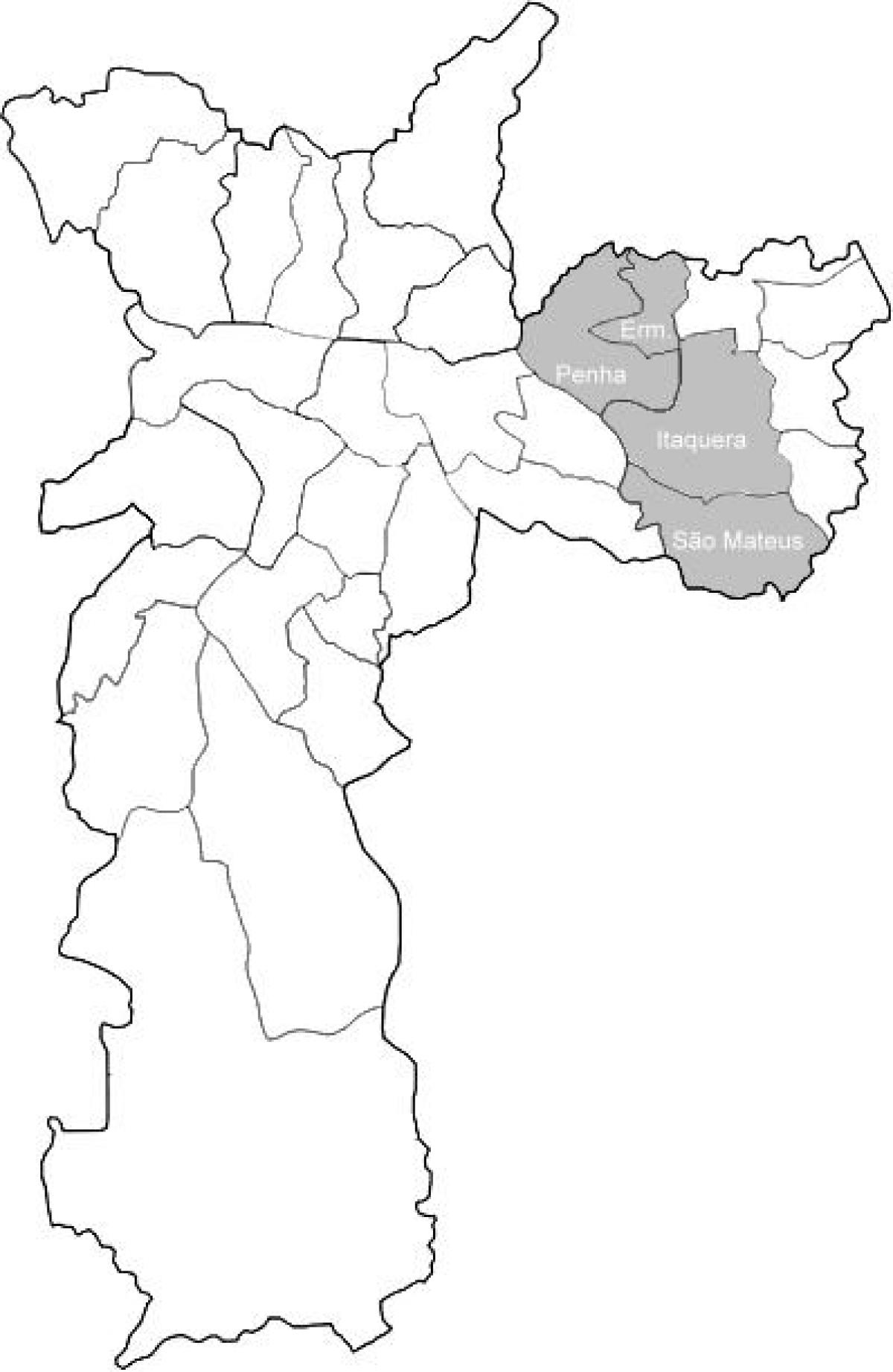 Mapa zóny Timor 1 Sao Paulo