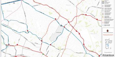 Mapa Aricanduva-Vila Formosa São Paulo - Verejnej dopravy
