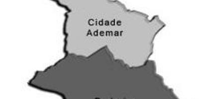 Mapa Cidade Ademar sub-prefektúra