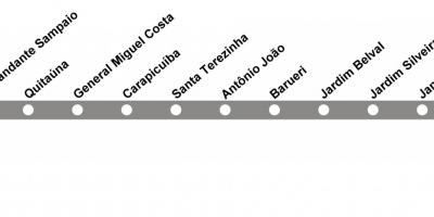 Mapa CPTM São Paulo - Line 10 - Diamond