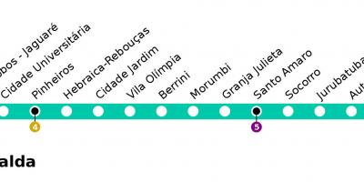 Mapa CPTM São Paulo - Linka 9 - Esmeralde
