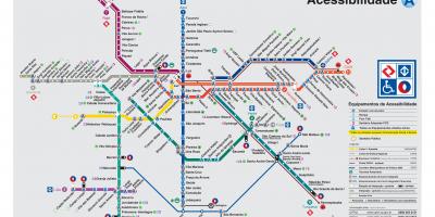 Mapa dopravy Sao Paulo - bezbariérový Prístup