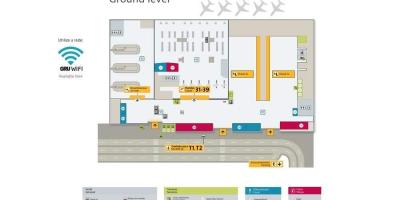 Mapa medzinárodné letisko São Paulo-Guarulhos - Terminál 4