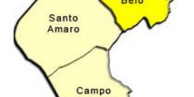 Mapa Santo Amaro sub-prefektúra