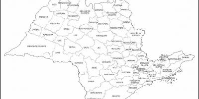 Mapa Sao Paulo panny - micro-regióny