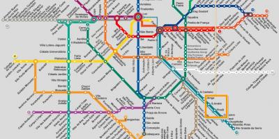 Mapa Sao Paulo siete metro