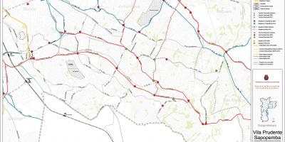 Mapa Vila Prudente São Paulo - Verejnej dopravy