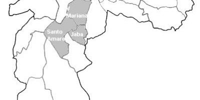 Mapa zóna Centro-Sul Sao Paulo