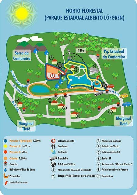 Mapa Alberto Löfgren park - záhrada kvetinový