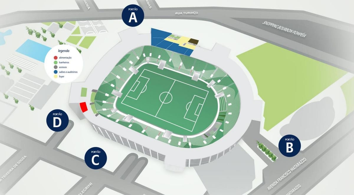 Mapa Allianz Parque - Úroveň 1