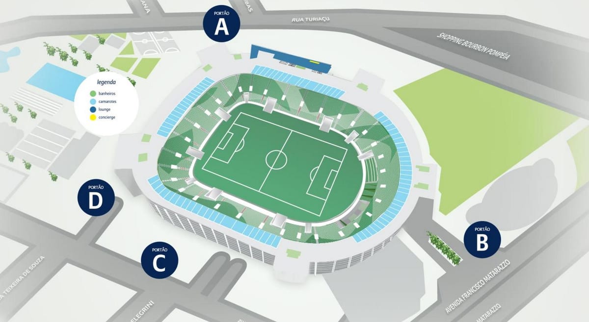 Mapa Allianz Parque - Úroveň 4