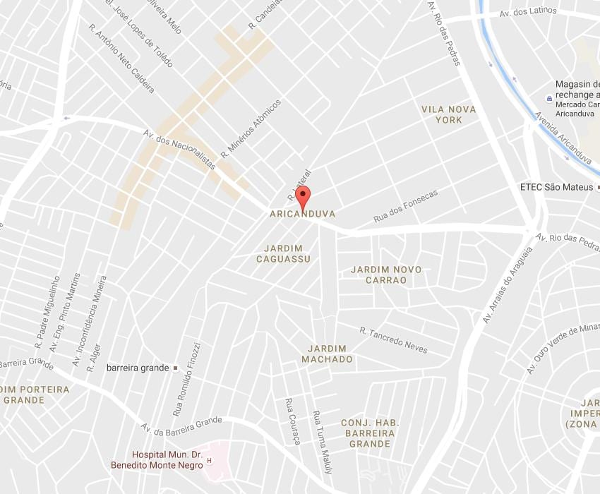 Mapa Aricanduva Sao Paulo