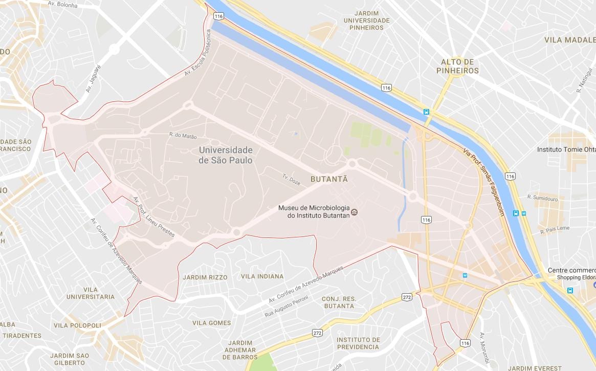 Mapa Butantã Sao Paulo
