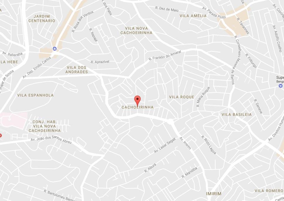 Mapa Cachoeirinha Sao Paulo