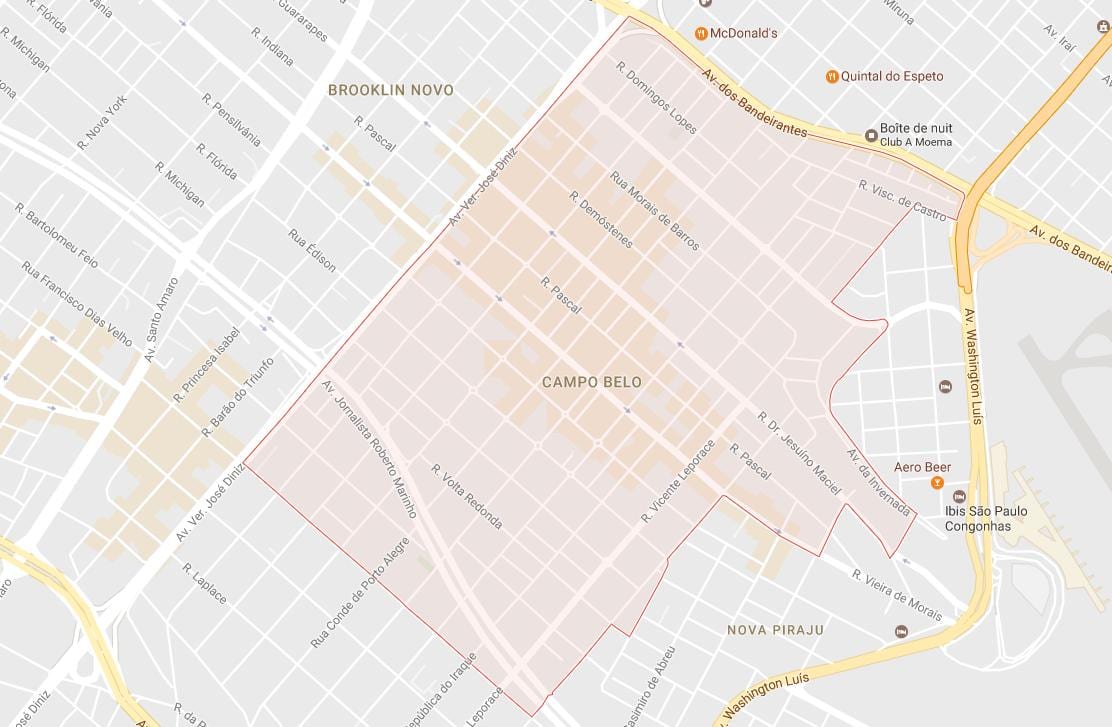 Mapa Campo Bela Sao Paulo
