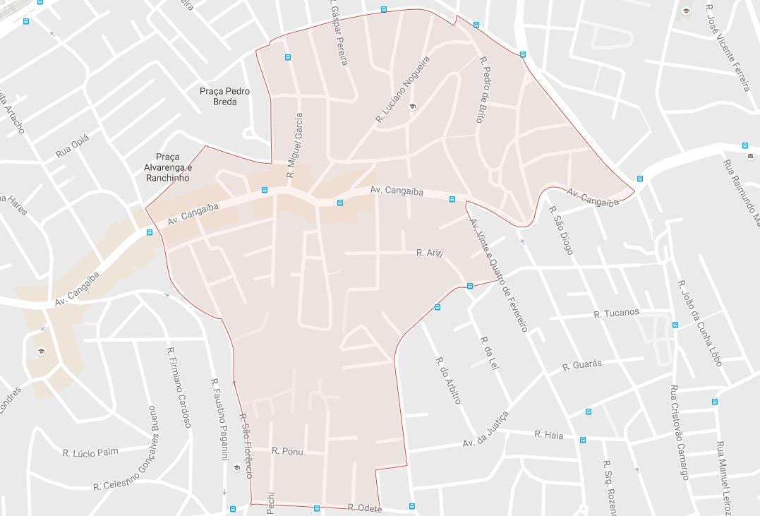 Mapa Cangaíba Sao Paulo