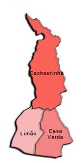 Mapa Casa Verde sub-prefektúra