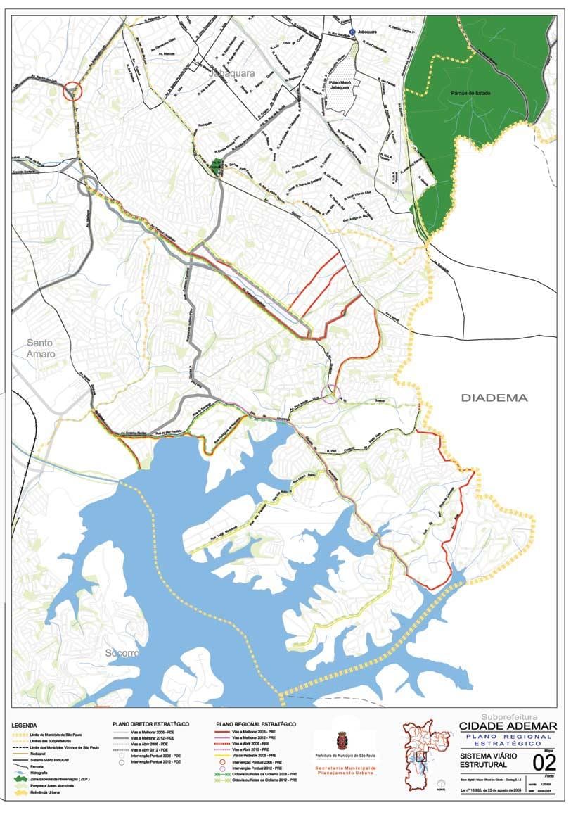 Mapa Cidade Ademar São Paulo - Cesty