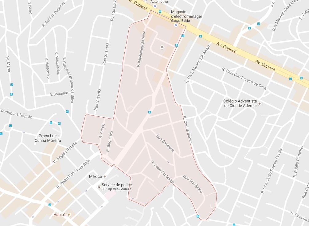 Mapa Cidade Ademar Sao Paulo