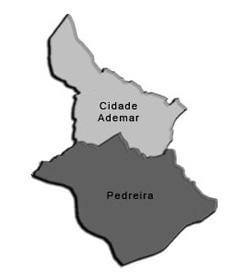 Mapa Cidade Ademar sub-prefektúra
